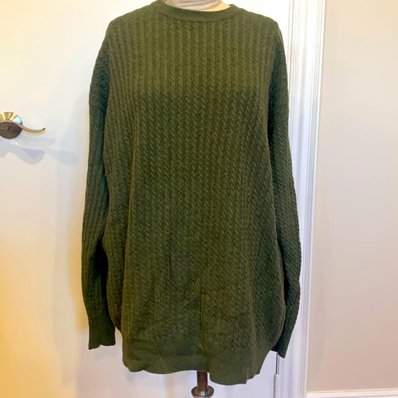 N.Peal pure cashmere pullover from Scotland green small cable pattern - Picture 1 of 5